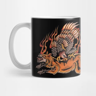 eagle and wolf Mug